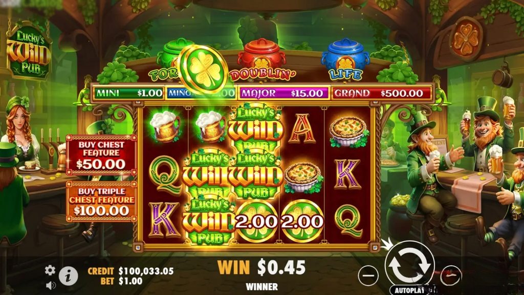 Символы и значения слота Lucky’s Wild Pub в 1Win Casino