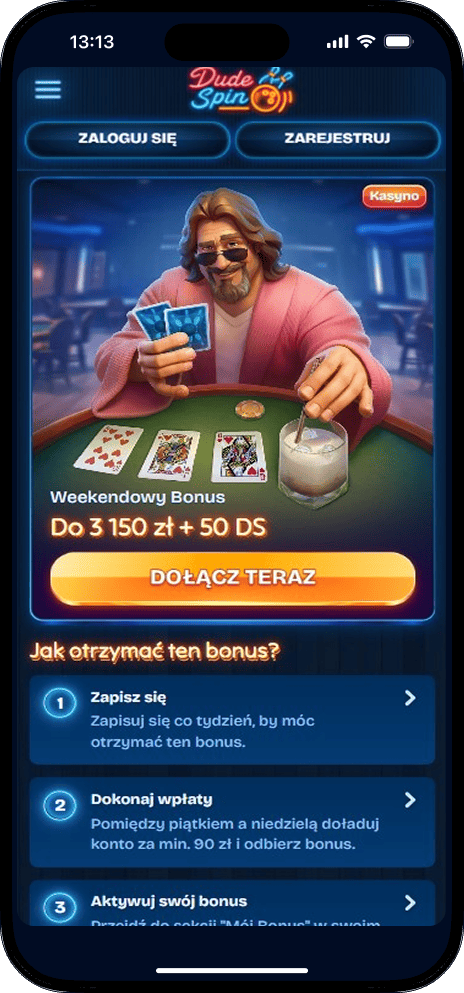Dudespin Weekendowy Bonus